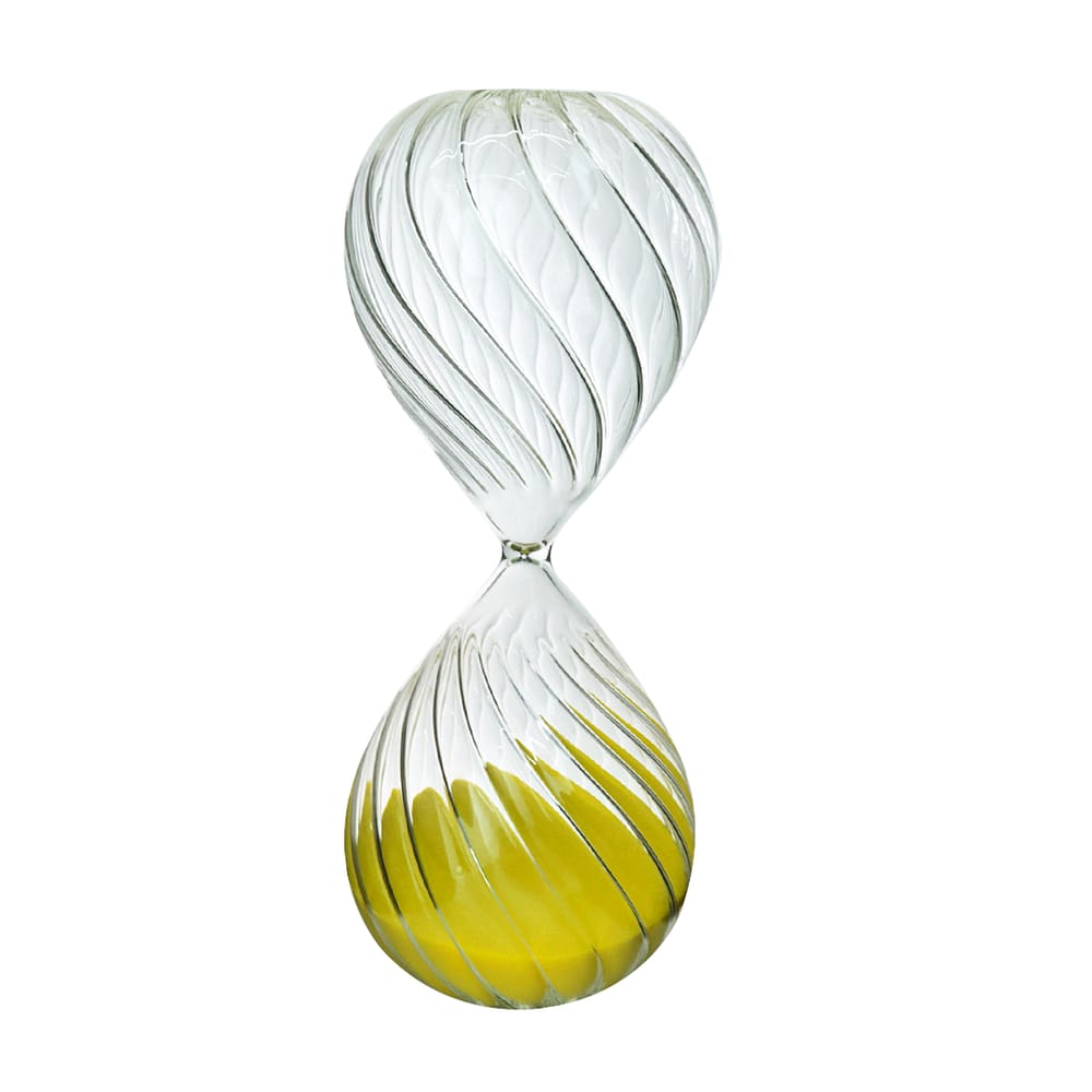 Ampulheta de Vidro Em Relevo 30 Minutos 20cm