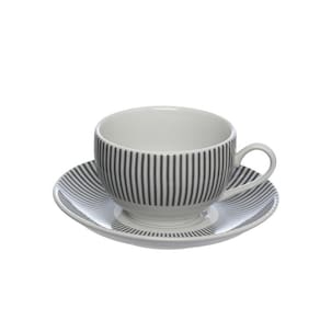 Conjunto De Xícaras Para Chá Com Pires Em Porcelana Lisboa Com 12 Peças 160ml Haüskraft