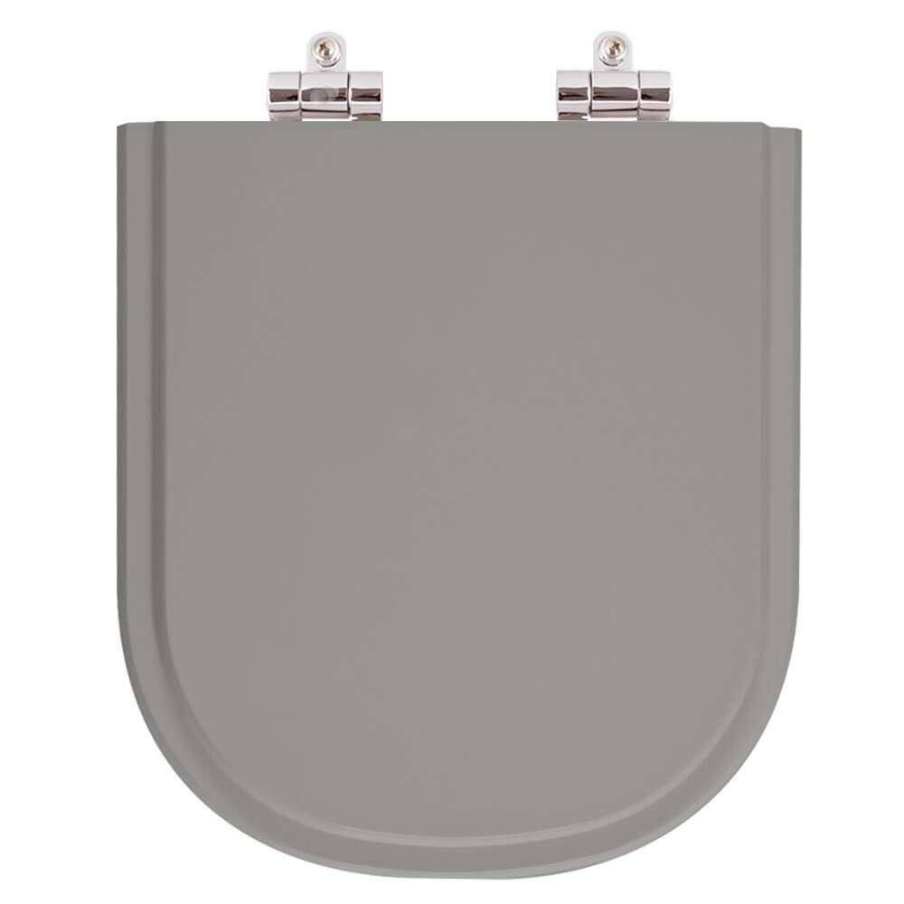 Assento Sanitário Poliester Soft Close Vogue Plus Cinza Vip (Cinza Escuro) para vaso Deca