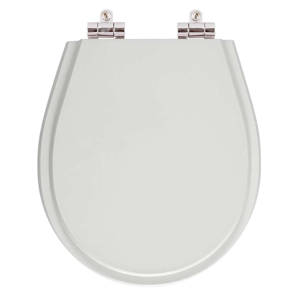 Assento Sanitario Poliester Com Amortecedor Avalon Silver (cinza Claro) Para Vaso Ideal Standard