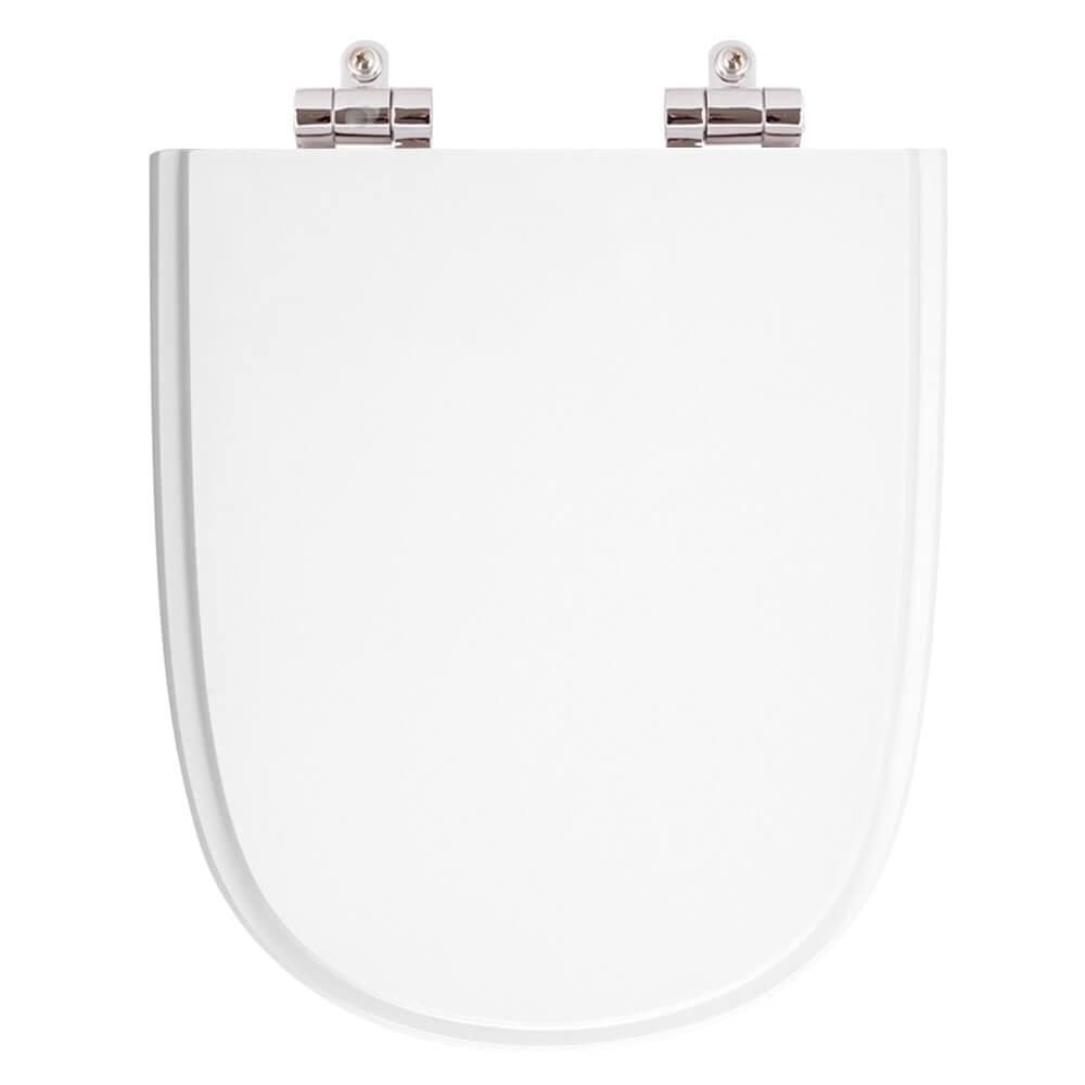 Assento Sanitario Poliester Com Amortecedor Ezedra Branco Para Vaso Ideal Standard