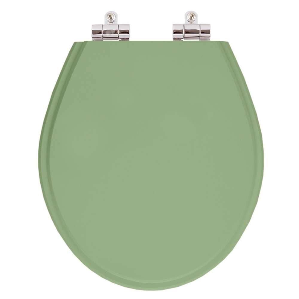 Assento Sanitario Poliester Com Amortecedor Ravena Verde Malva Para Vaso Deca