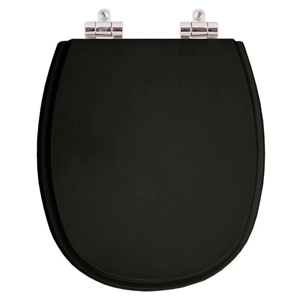 Assento Sanitário Soft Close Aspen Ebano (Preto) para vaso Deca