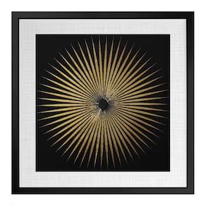 Quadro 50cm X 50cm Explosão Geométrica Preto