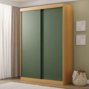 Guarda-roupa 2 Portas Samambaia Cabecasa Madeiramadeira Carvalho/Verde