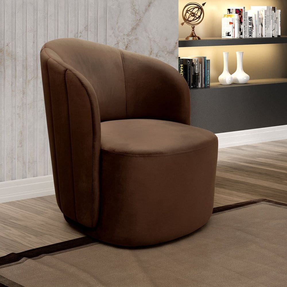 Poltrona Concha Stela Decoração Moderna Marrom