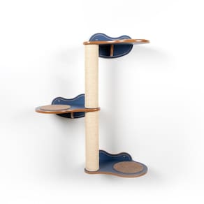 Árvore de Parede para Gatos Haru 3 Andares Azul