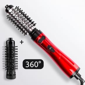 Escova Rotativa 2 Em 1 Rotação 360 Alisa E Modela Cabelo