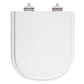 Tampa de Privada Poliéster Soft Close Flox Branco para louça Fiori 6lpf