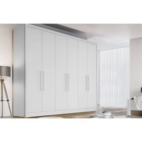 Guarda Roupa Casal 6 Portas e 8 Gavetas New Vértice/Messina Branco - Novo Horizonte