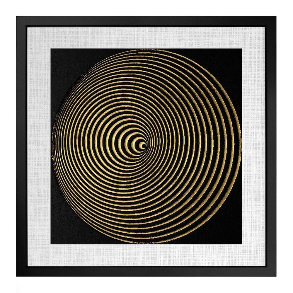 Quadro 50cm X 50cm Figura Geométrica Preto