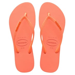 Chinelo Havaianas Slim Glitter Neon Laranja