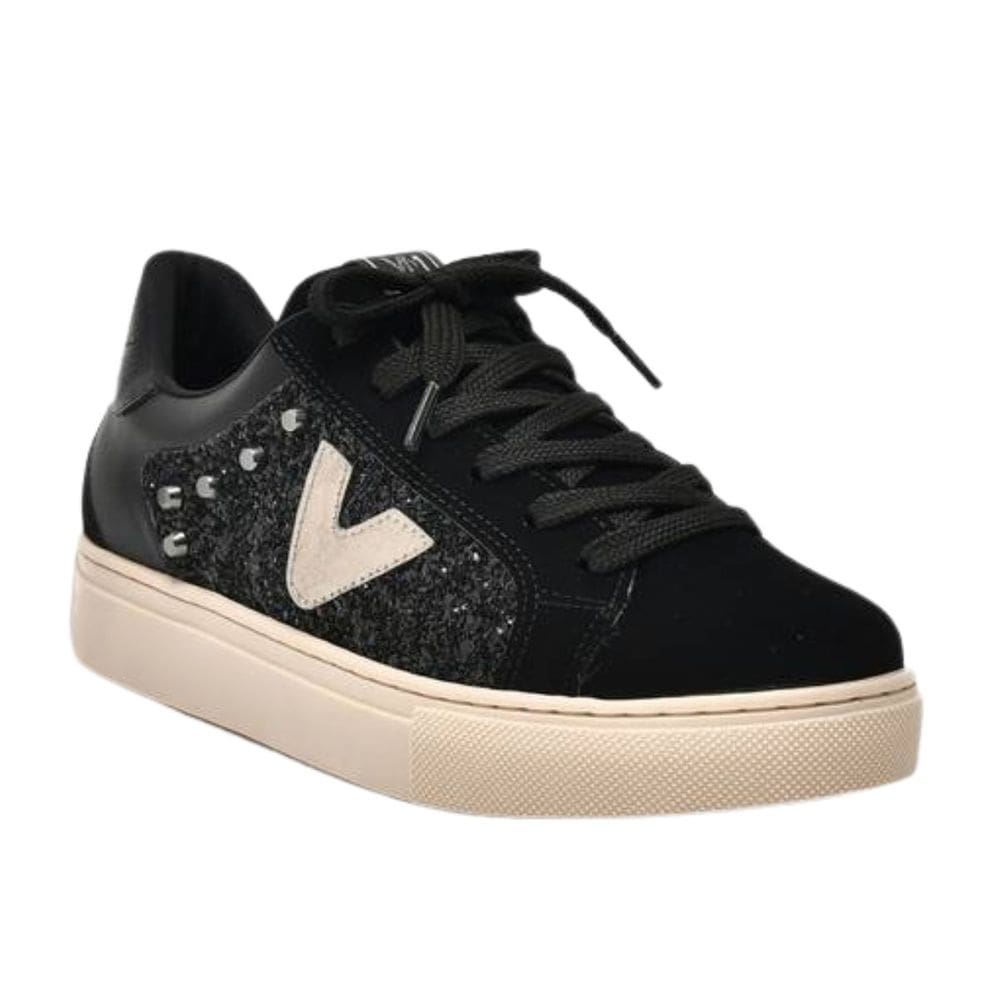Tênis Via Marte Casual Maxi Glitter Femnino Preto Grafite