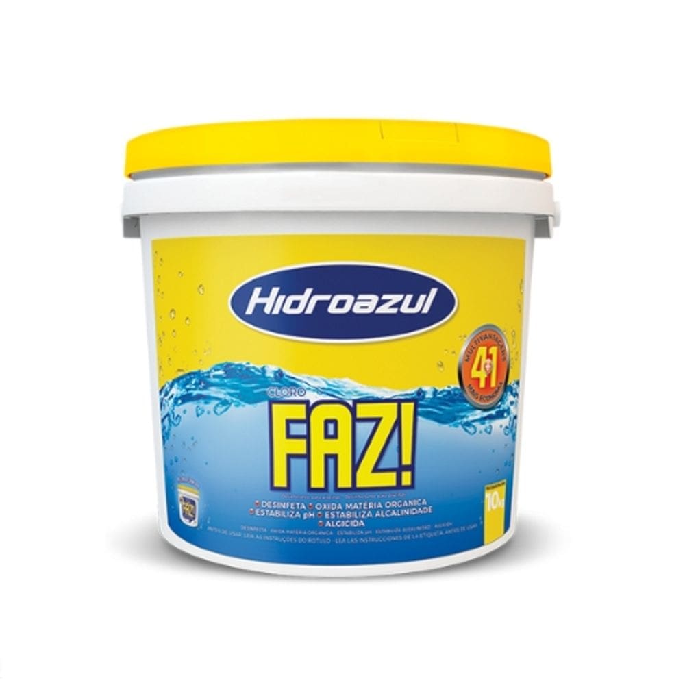 Cloro Faz Balde 10Kg Hidroazul