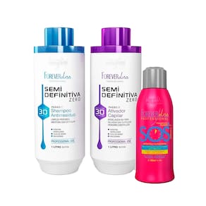 Progressiva Semi Definitiva 2x1L e SOS 300ml Forever Liss