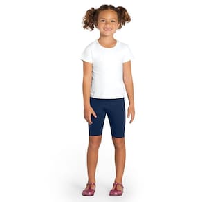 Blusa Básica Infantil Menina Em Cotton Brandili Branco