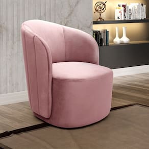 Poltrona Concha Stela Decoração Moderna Sala, Recepção, Escritório Rose