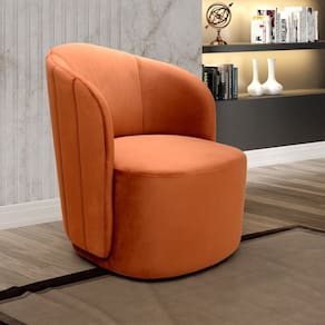 Poltrona Concha Stela Decoração Moderna Sala, Recepção, Escritório Terracota