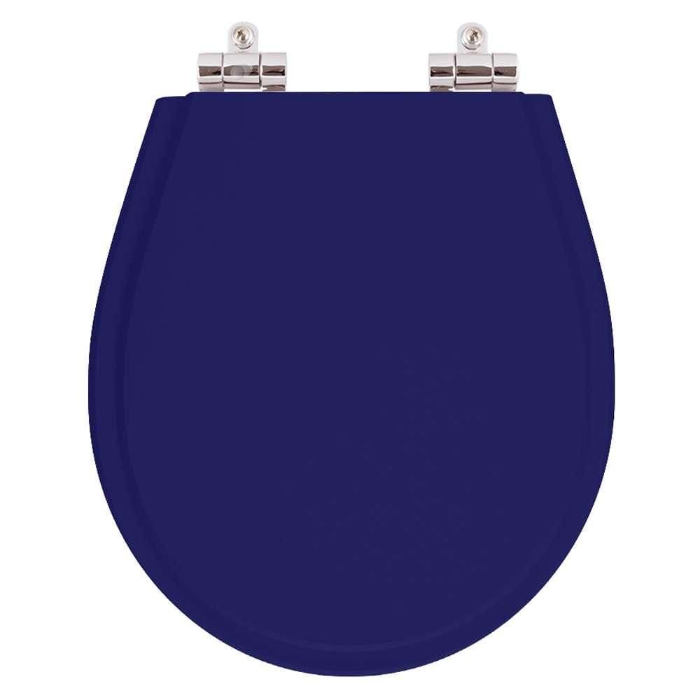 Assento Sanitario Poliester Com Amortecedor Avalon Azul Cobalto Para Vaso Ideal Standard