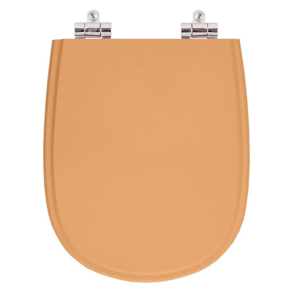 Assento Sanitario Poliester Com Amortecedor Paris Papaya Para Vaso Ideal Standard