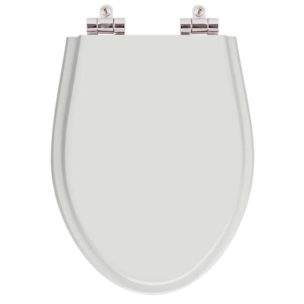 Assento Sanitário Poliester Soft Close Alpinia Cinza Claro para vaso Fiori 6lpf
