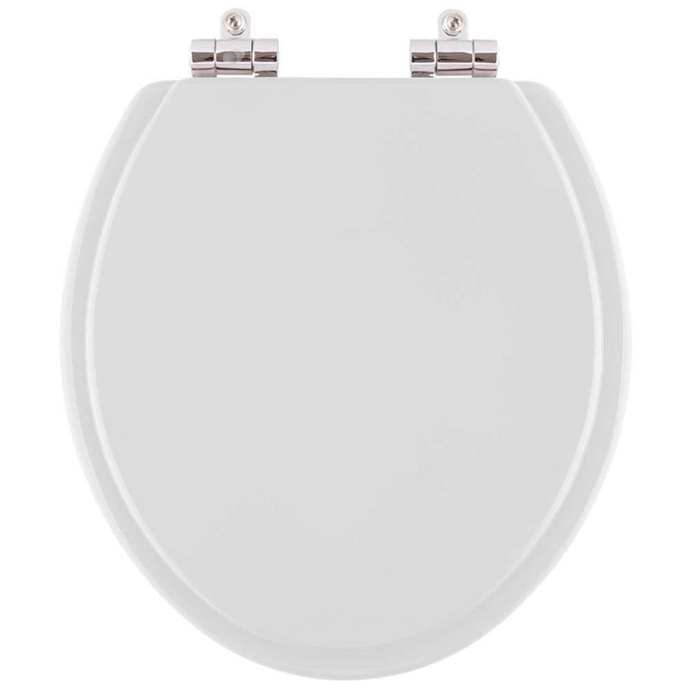 Assento Sanitario Poliester com Amortecedor Buzios Cinza para Vaso Hervy