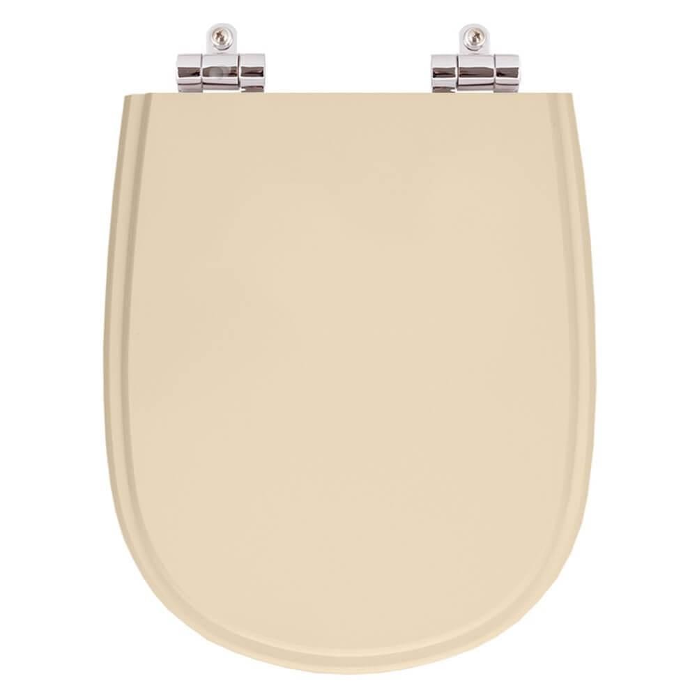 Assento Sanitario Poliester Com Amortecedor Paris Visone (Salmão) Para Vaso Ideal Standard