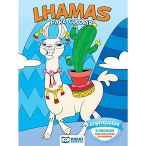 Livro para Colorir Lhamas: Engraçadas
