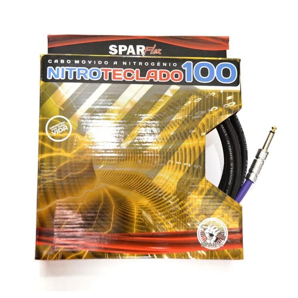 Cabo Teclado Sparflex Nitro 100 Plug 90 5 Metros Preto