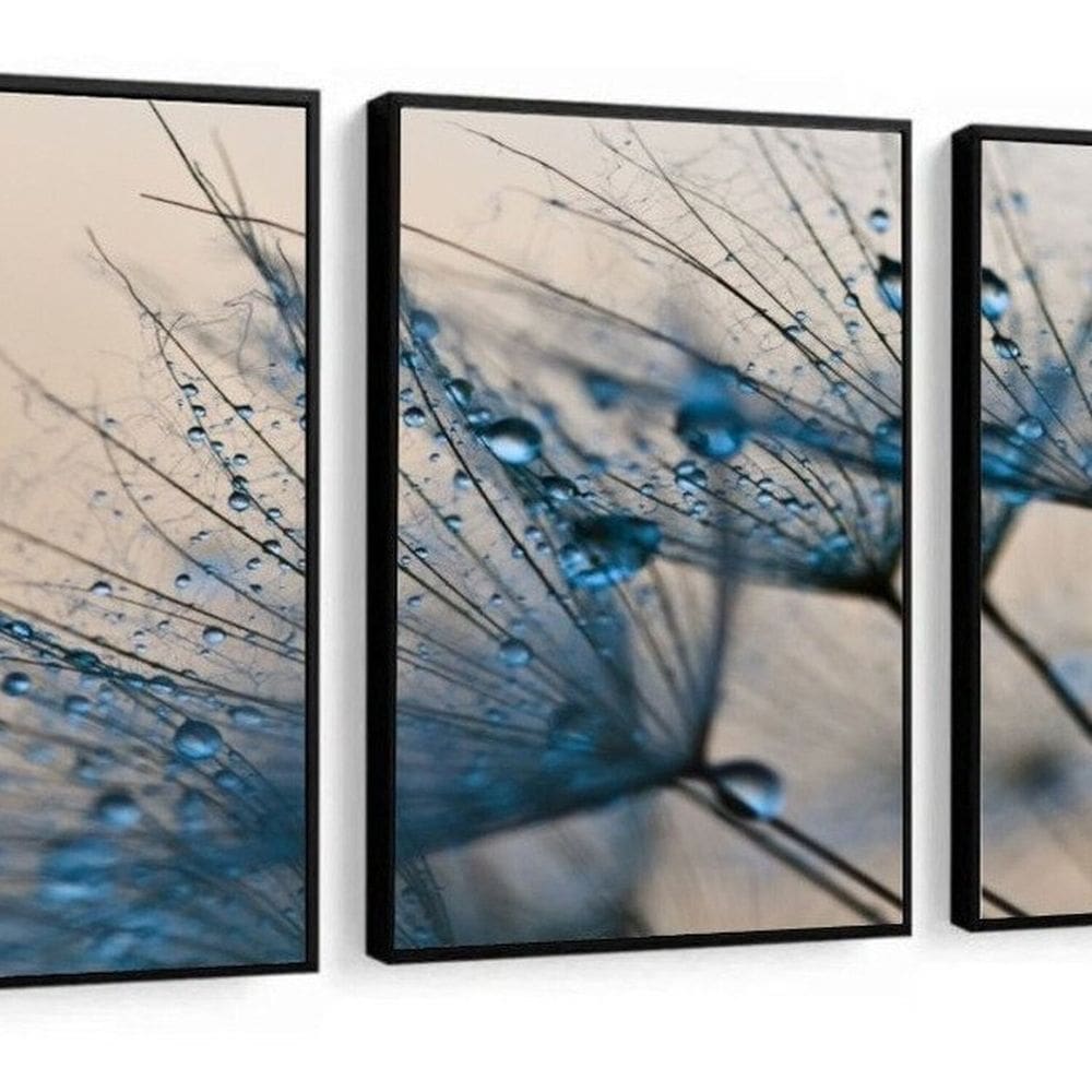 Kit 3 Quadros Decorativos Abstratos Modernos para Sala com Moldura 60x40 Vinil Colorido