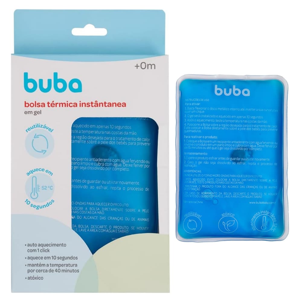 Bolsa Térmica Gel Instantânea Alívio Cólicas Dores Bebê