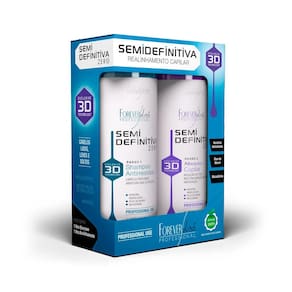 Kit Escova Semi Definitiva Zero 2x1Litro Forever Liss