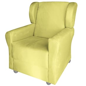 Poltrona Amamentação Descanso Fixa C/ Puff Stella Amarelo