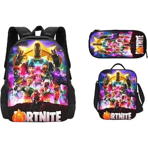 Conjunto de mochilas Game de 3 peças para escola com lancheira e lápis B