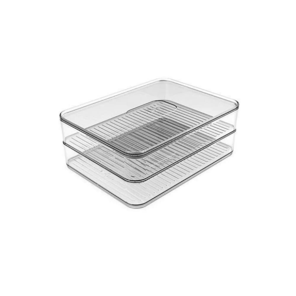 Porta Frios Duplo Com Tampa Clear Fresh 20x15cm Ou