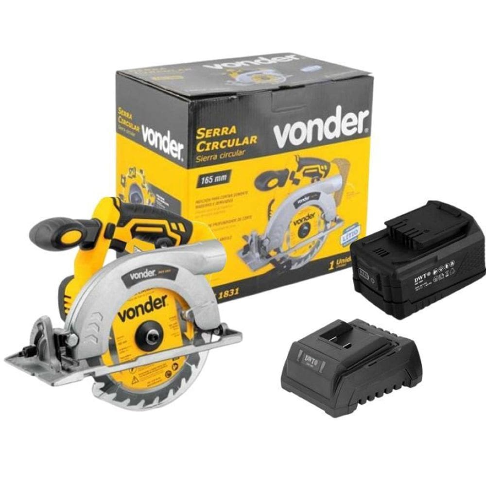 Serra Circular Vonder Iscv 1831 Com 1 Bateria Dwt 2.0 Ah 18V
