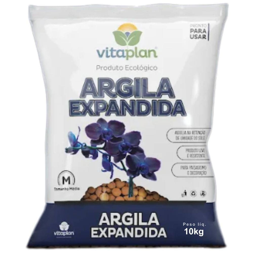 Argila Expandida Média (10kg) VITAPLAN