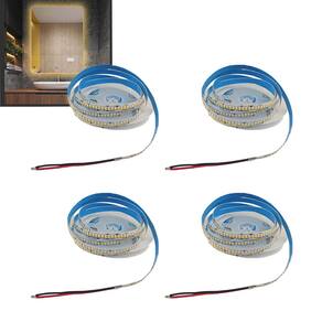 Fita Led 5 Metros 240 Leds 16W 3000K Branco Quente Kit 4 Unidades Decoraçao Quarto Sala Gesso Sanca Teto Rebaixado