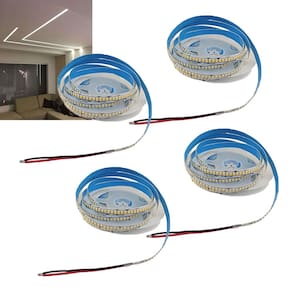 Fita Led 4000K 5 Metros 240 Leds 16W Kit 4 Unidades Sala Quarto Loja Casa Sanca Teto Rebaixado Gesso