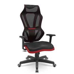 Cadeira Gamer Vizion Dz Sincron Plaxmetal Preto/Vermelho
