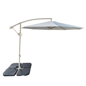 Ombrelone Lateral Tahiti Fratini 300 cm Aluminio Fendi Capa Poliéster Base Lateral HDPE