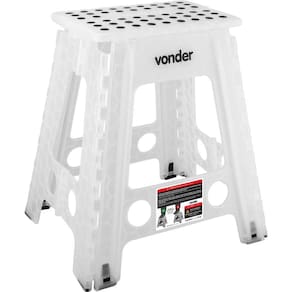 Banqueta plástica dobrável transparente altura 450 mm VONDER