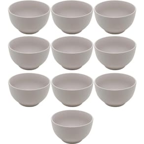 Jogo 10 Cumbucas de Cerâmica 680ml para Restaurantes Sopas Caldos Sobremesas Cronus Lyor