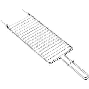 Grelha Dupla em Aço Inox Abre e Fecha para Churrasqueira Churrasco Tramontina 31x18cm