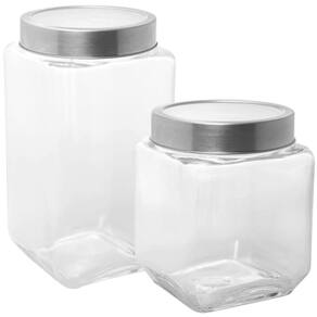 Conjunto de Potes de Vidro Gastro Lyor 1,2L e 1,7L com Tampa