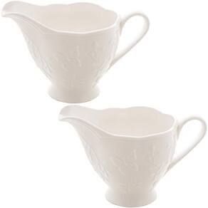 2 Molheiras Porcelana Branca 200ml New Bone Lyor Butterfly F