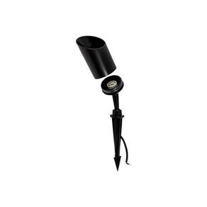 Luminária Espeto Para Lâmpada Preto Policarbonato IP65 MR16 GU10 Jardim Decoração Externo