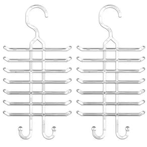 Kit 2 Cabides para Gravatas Cintos Suporte Organizador de Closets Armários Cristal