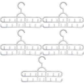 Kit 5 Cabides de Cintos Lenços Colares Suportes para Acessórios Lojas 13 Ganchos Cristal Cinquetti