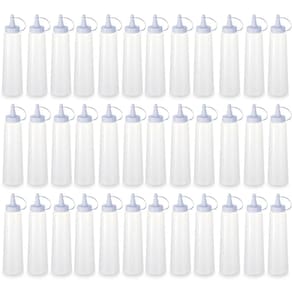 Kit 36 Bisnagas para Molhos Plástica 400ml Ketchup Mostarda Maionese Crepe Caldas